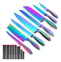 Comprar Juego De 16 Cuchillos Arcoíris Con 8 Cuchillos Y 8 Protector