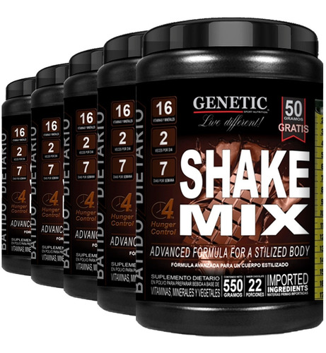 Batidos Diet Shake Mix Remplaza Comidas Control Peso Genetic