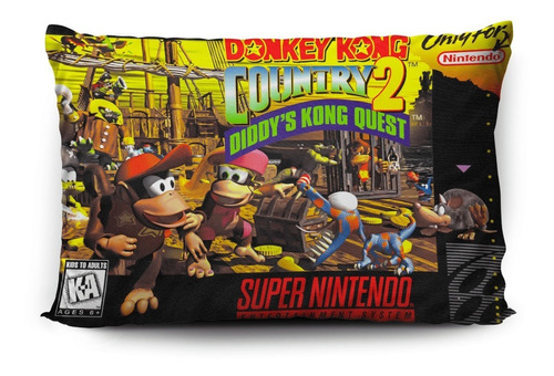 Imagen 1 de 5 de Funda Donkey Kong 2: Diddy's Kong Quest 70x45cm Vudú Love 