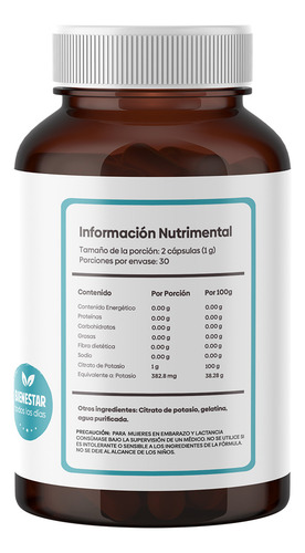 Pack 3 Citrato De Potasio Nutrientes Vidalabs México 60 Caps