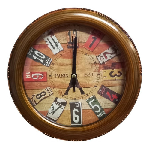 Reloj Analogico Redondo De Pared Diseño Paris