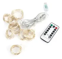 Comprar Cortina Led 300 Luces 10 Tiras Usb Control Efectos 3x3m Luces Calida Cortina de luces GML131 Melech