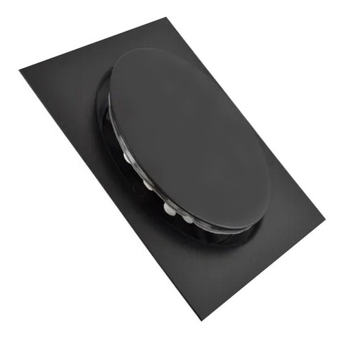 Ralo Click Inteligente Banheiro Quadrado Preto 15 Cm Inox