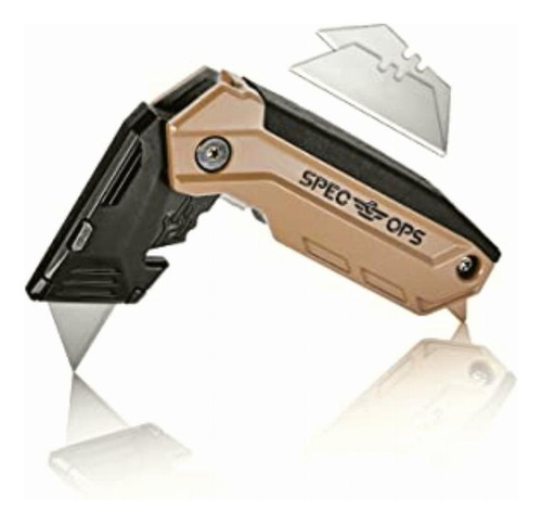 Spec Ops Tools Folding Utility Knife With Fixed Blade,