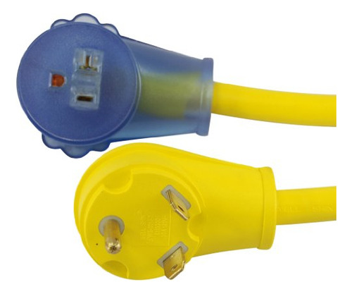 Adaptador Rv 30a A 15/20a, Amarillo Y Azul