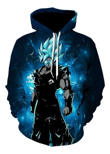 Sudadera Deportiva Dragon Ball Goku Azul Super Saiyan Cuarto