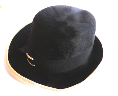 Monijor62-antiguo Coleccion Sombrero Dama Piel Foca Y Gro (Usado)