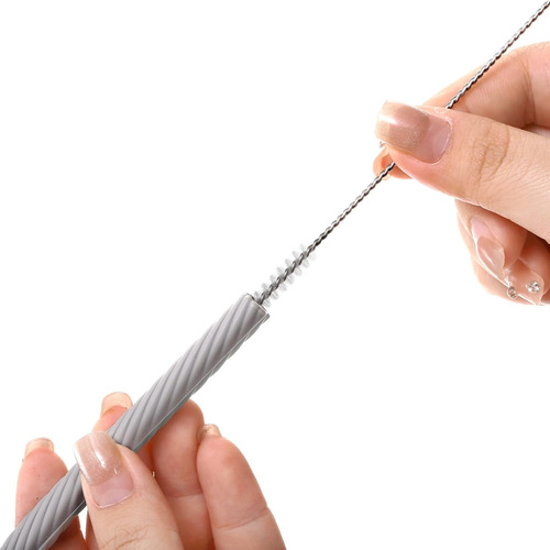 Juego De 10 Popotes De Silicona Con Estuche, Popotes Plegabl