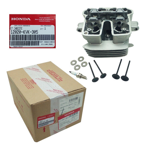 Imagem 1 de 6 de Cabeçote Xre 300 Cb 300 2009 2010 2011 2012 Vela Fina Kit