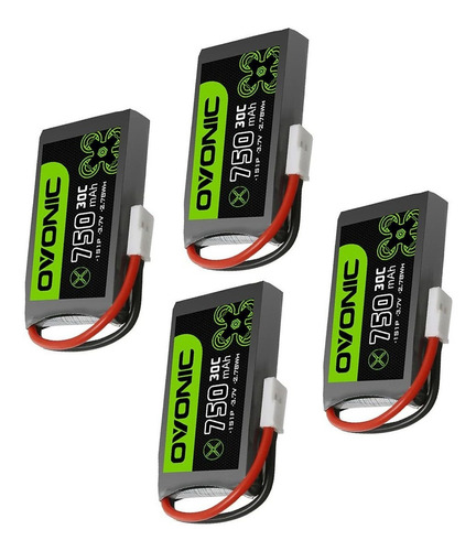 4 Baterias Lipo 3.7v 750mah 30c 1s Ovonic