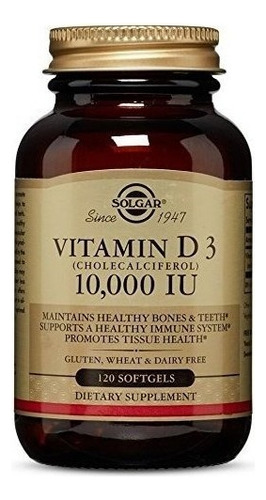 Solgar - Vitamin D3 (cholecalciferol) 10,000 Iu 120 Softgels