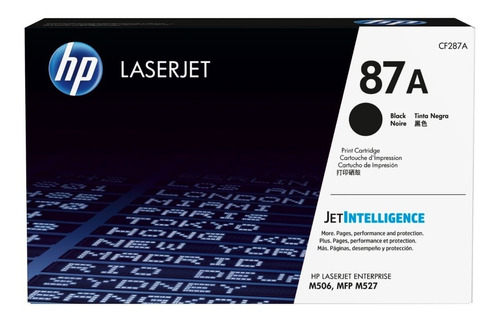 Toner Hp 87a Original Cf287a Negro Laserjethp M501 M506 M527