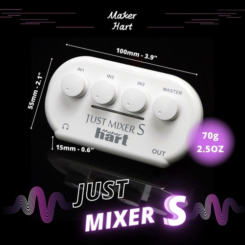 Maker Hart Just Mixer S Portátil Estéreo De 3 Canales En Min