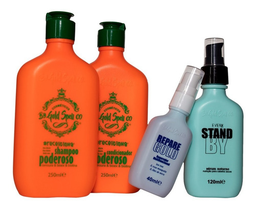 Shampoo+condicionador Poderoso+repare Gold+stand By-original