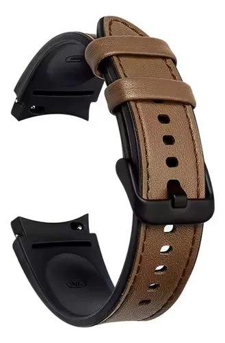 Pulseira Couro Para Samsung Galaxy Watch4 E 5 40 42 44 46mm