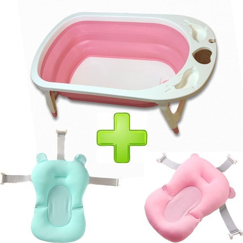 Bañera Bañito Bebes Plegable Con Colchón Flotador Oferta!