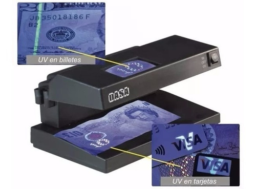 Imagen 3 de 7 de Detector De Billetes Falsos Dasa 3 En 1 Uv - Mg - Lupa - Luz