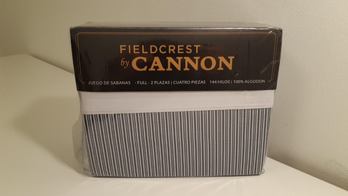 Imagen 5 de 5 de Sabanas Cannon Fieldcrest Queen 2 1/2 Pl. 144 Hilos Algodon