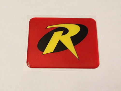 Adesivo Resinado Dc Comics Logo Robin 9x7 Cm