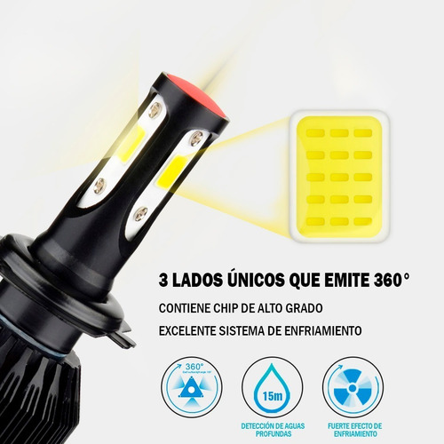 Focos Led Base 9007 De 9000lm K2 Naoled