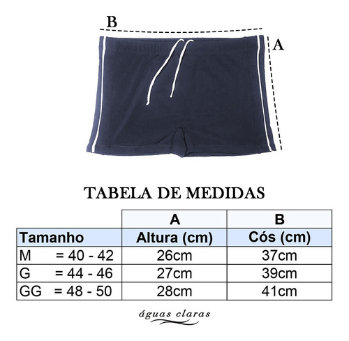 Sunga Masculina Shorts Com Elástico E Cordão Toda Forrada