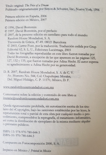 El Precio De Un Sueño David Bornstein (Usado)