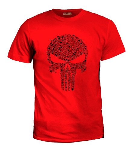 Camiseta Estampada The Punisher Cráneo Huesos Comic Irk 