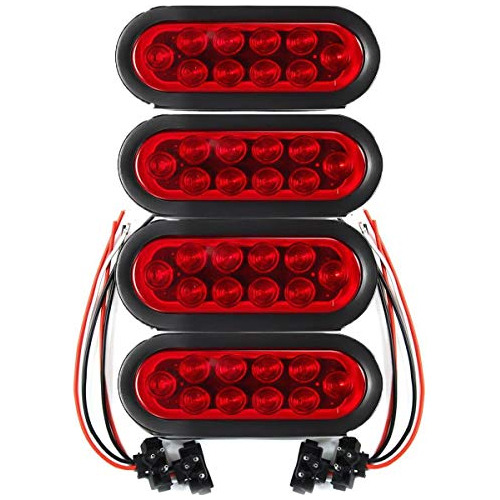 Juego De 4 Luces Led Selladas Remolque De Camión, 6  O...