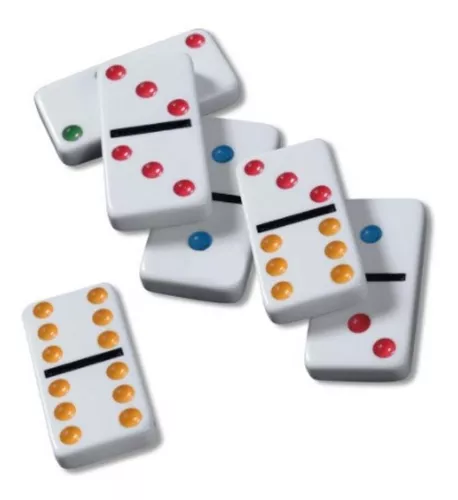 Jogo De Domino Profissional Osso 28 Peças Coloridos