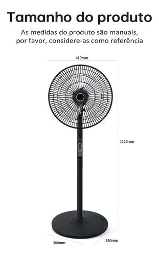 2 Ventiladores De Chão Com Controle Remoto De 16 Polegadas Domésticos Silenciosos 220V