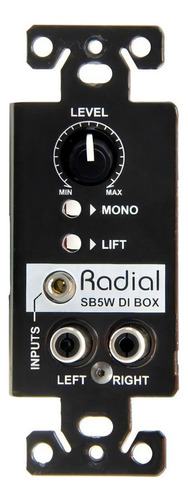 Radial Caja Directa Estéreo Pasiva, Montaje En Pared Sb-5w