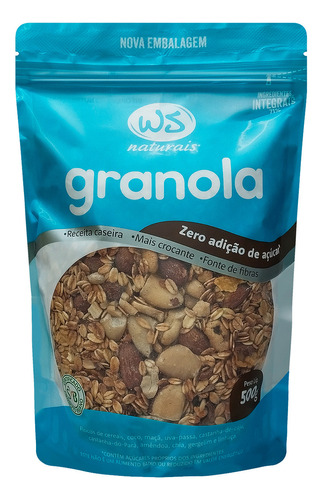 Ws Naturais granola unidade 500g zero acucar
