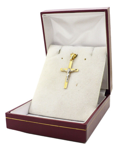 Dije Cruz Cristo Oro Enchapado En Oro Combinada Hombre Mujer