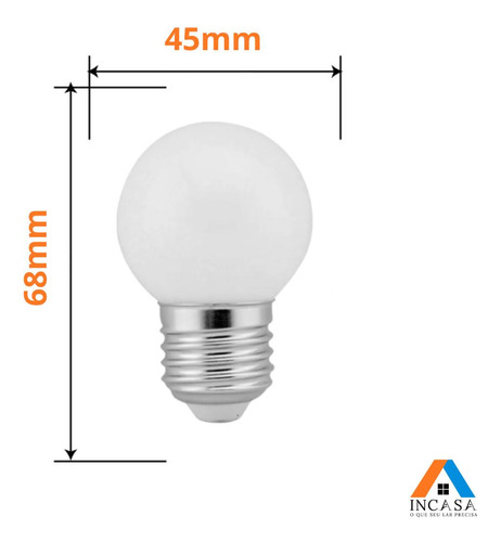 Kit 15 Lâmpada Bolinha Led 3w E27 G45 3000k 6000k Bivolt