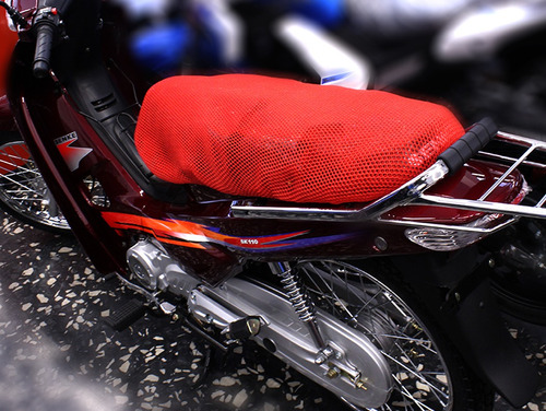 Funda Asiento Universal Moto 92x50cm Rojo