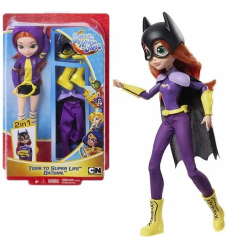 Imagem 1 de 7 de Boneca Dc Batgirl 2 Em 1 - Super Hero Girls - Mattel