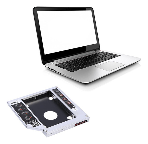 Emoshayoga Ssd Carcasa 12.7mm Adaptador Dvd Para Laptop