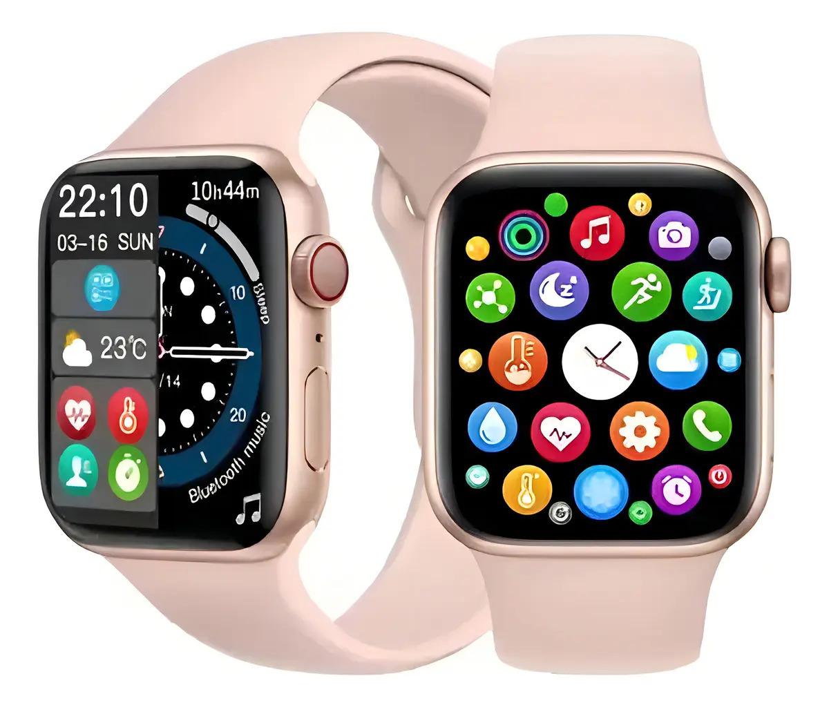 Smartwatch Microwear W28 Pro Serie 8 W28 Pro Tela de 0.07 Com Pulseira De Silicone Com Caixa Cor Rosa