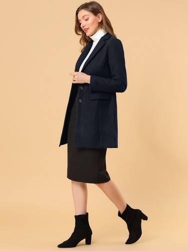 Abrigo Mujer Estilo Chaquetón Chamarra Larga Invierno