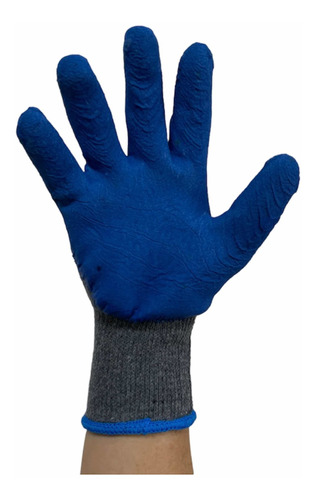 Guantes De Protección Para Trabajo Nitrilo Grueso Azul #300