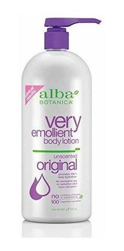 Alba Botanica Muy Emoliente, Locion Corporal Sin Perfume, 32