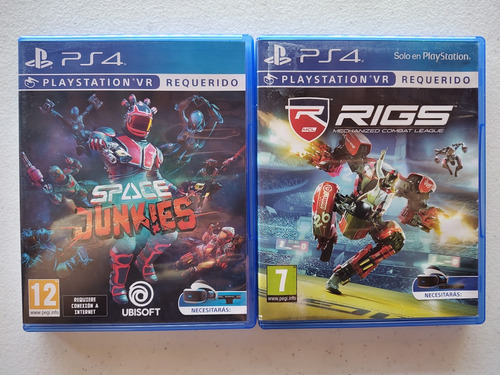 Combo Space Junkies + Rigs Ps4 Psvr Realidade Virtual + Nf