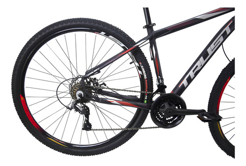 Bicicleta Aro 29 Trust Tx 200 - 24 Velocidades - Aluminio Cor Preto/vermelho Tamanho Do Quadro 21