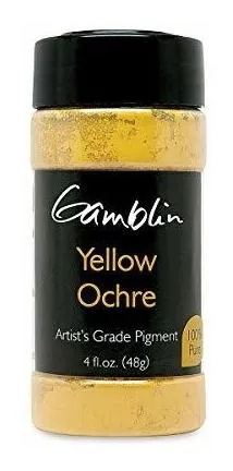 Pigmento En Polvo Color Amarillo Ocre, 1.69 Oz