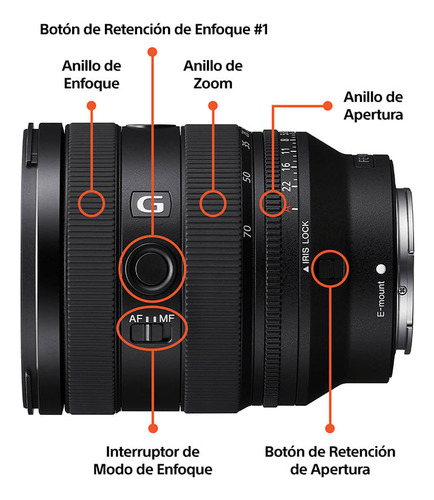 Lente Objetivo Sony Fe 20-70 Mm F4 Sel2070g Full Frame