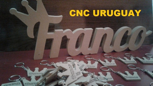 Imagen 3 de 3 de Franco Con Corona Letras En Madera Decoración Mesa De Torta
