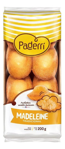 Bolo Madeleine Tradicional Paderrí 200g