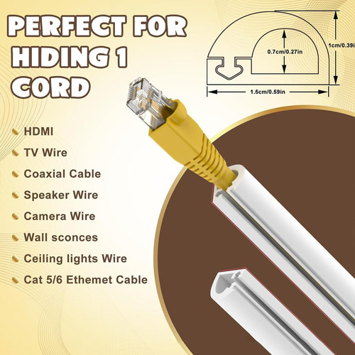 Cabo Trunking Cabo Hider 3 Metros Acessórios Branco