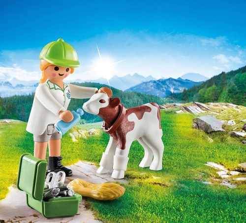 Playmobil Special Plus Veterinaria Con Ternero 70252