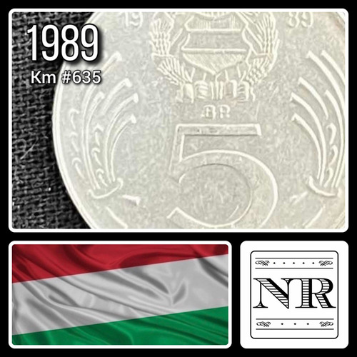 Hungria - 5 Florines - Año 1989 - Km #635 - Lajos Kossuth